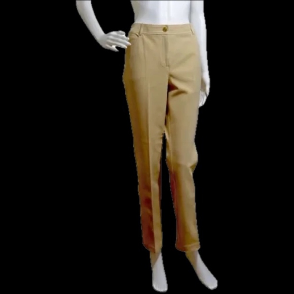 🏷️ NWoT. St. John Yellow Label Sand Straight Leg Jeans ) 🇺🇸 Made in USA